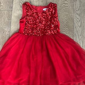 Red Sequin Tulle Dress